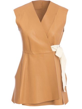 жилет шкіряний SPORTMAX: фото - Invogue